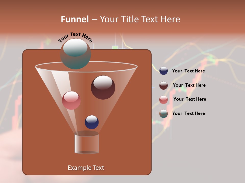 A Hand Holding A Magnifying Glass Over A Stock Chart PowerPoint Template
