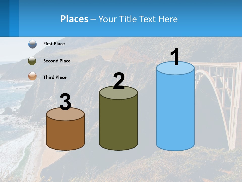 A Bridge Over A Body Of Water With Mountains In The Background PowerPoint Template