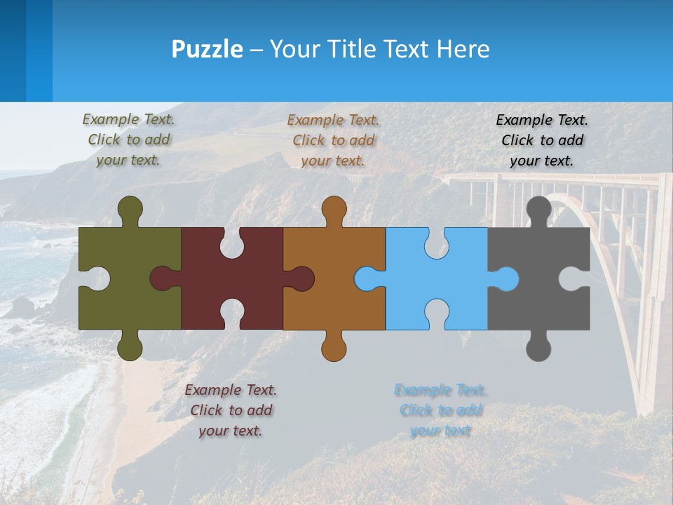 A Bridge Over A Body Of Water With Mountains In The Background PowerPoint Template