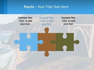 A Bridge Over A Body Of Water With Mountains In The Background PowerPoint Template