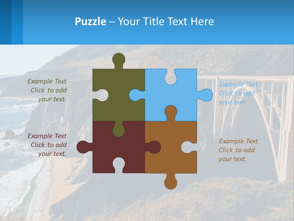 A Bridge Over A Body Of Water With Mountains In The Background PowerPoint Template