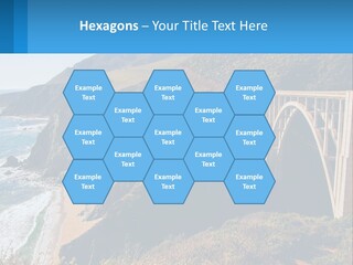 A Bridge Over A Body Of Water With Mountains In The Background PowerPoint Template