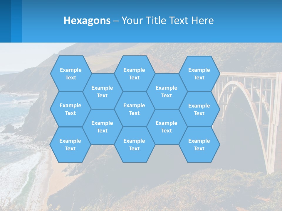 A Bridge Over A Body Of Water With Mountains In The Background PowerPoint Template