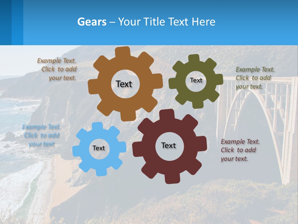 A Bridge Over A Body Of Water With Mountains In The Background PowerPoint Template