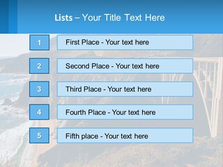 A Bridge Over A Body Of Water With Mountains In The Background PowerPoint Template