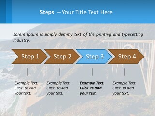 A Bridge Over A Body Of Water With Mountains In The Background PowerPoint Template