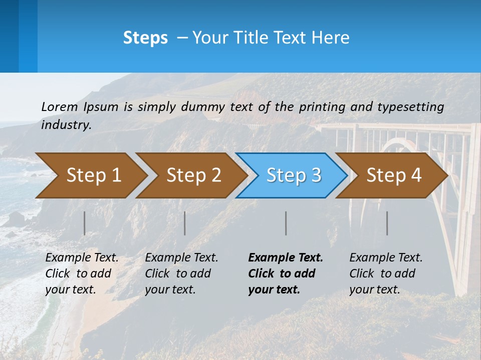 A Bridge Over A Body Of Water With Mountains In The Background PowerPoint Template