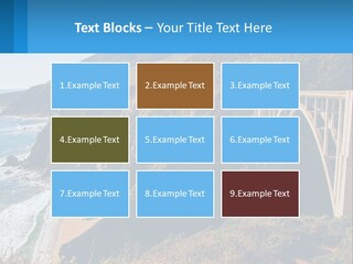 A Bridge Over A Body Of Water With Mountains In The Background PowerPoint Template