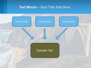 A Bridge Over A Body Of Water With Mountains In The Background PowerPoint Template