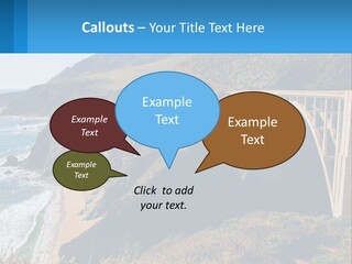 A Bridge Over A Body Of Water With Mountains In The Background PowerPoint Template