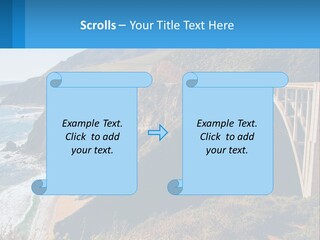 A Bridge Over A Body Of Water With Mountains In The Background PowerPoint Template