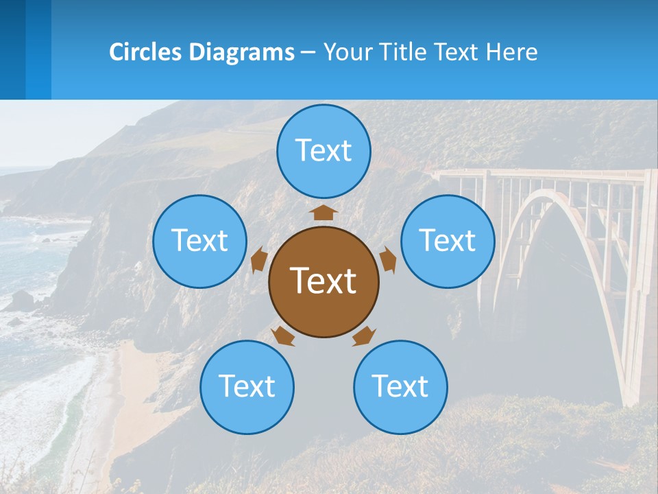 A Bridge Over A Body Of Water With Mountains In The Background PowerPoint Template