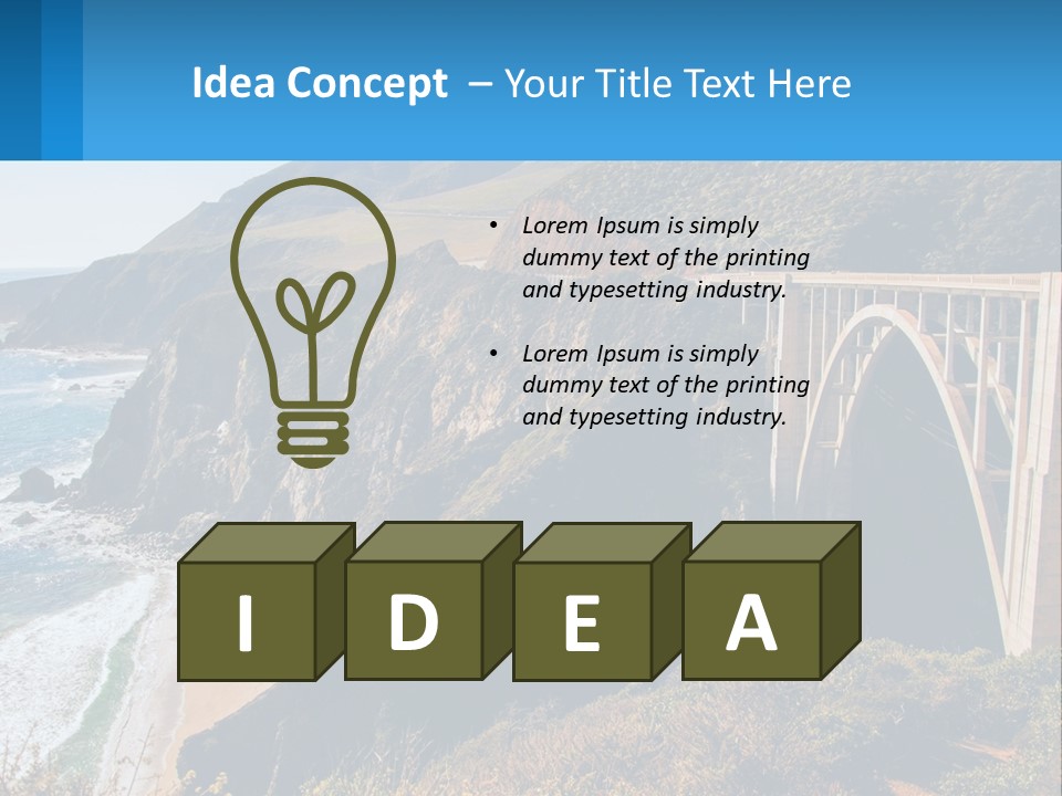 A Bridge Over A Body Of Water With Mountains In The Background PowerPoint Template