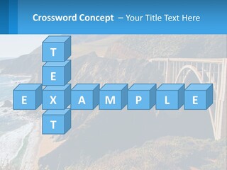 A Bridge Over A Body Of Water With Mountains In The Background PowerPoint Template