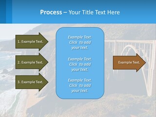 A Bridge Over A Body Of Water With Mountains In The Background PowerPoint Template