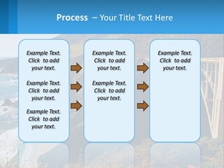 A Bridge Over A Body Of Water With Mountains In The Background PowerPoint Template