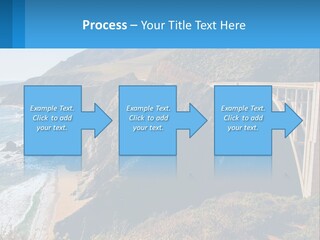 A Bridge Over A Body Of Water With Mountains In The Background PowerPoint Template