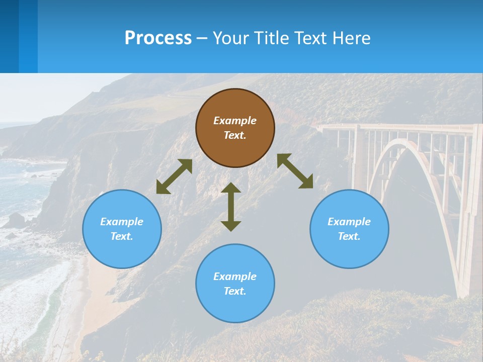 A Bridge Over A Body Of Water With Mountains In The Background PowerPoint Template