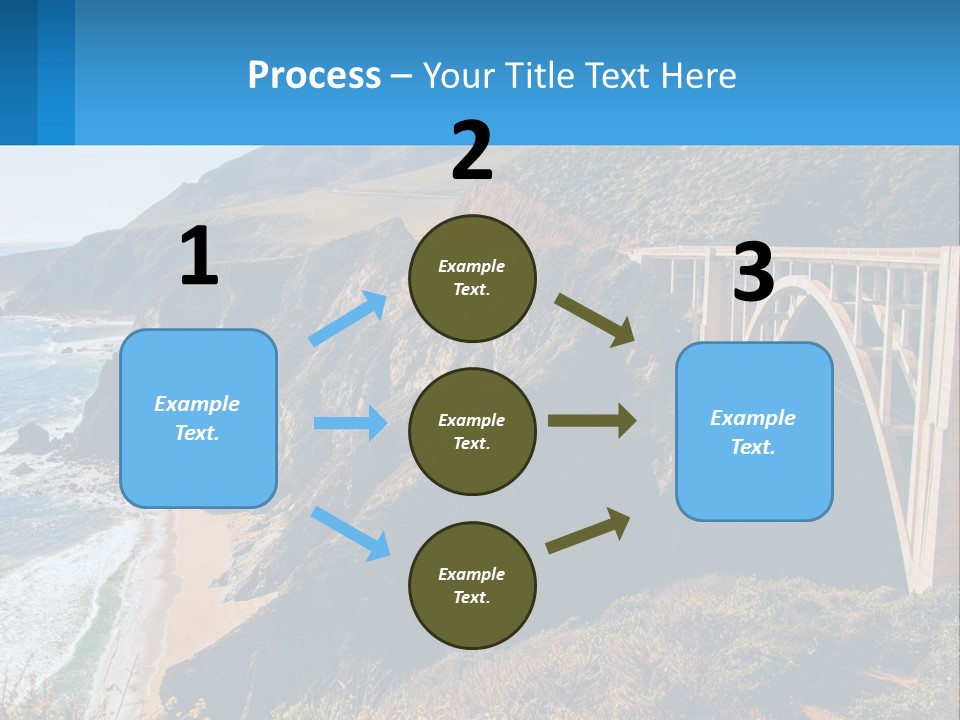 A Bridge Over A Body Of Water With Mountains In The Background PowerPoint Template