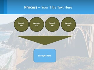 A Bridge Over A Body Of Water With Mountains In The Background PowerPoint Template