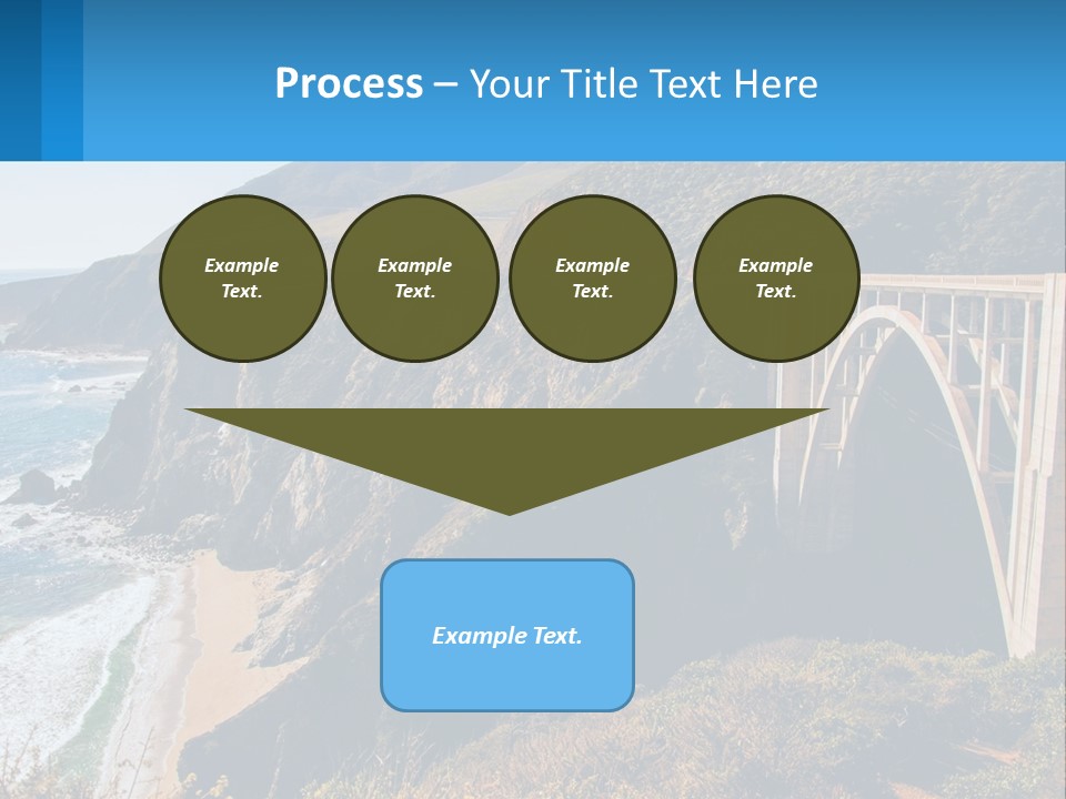 A Bridge Over A Body Of Water With Mountains In The Background PowerPoint Template