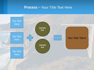 A Bridge Over A Body Of Water With Mountains In The Background PowerPoint Template