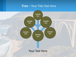 A Bridge Over A Body Of Water With Mountains In The Background PowerPoint Template