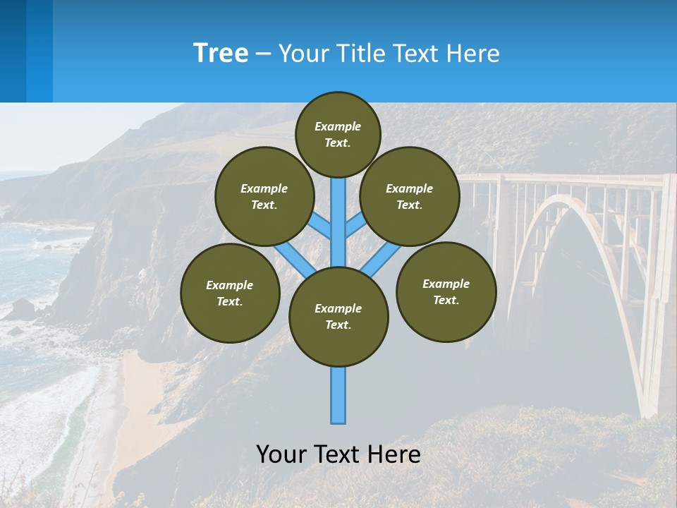 A Bridge Over A Body Of Water With Mountains In The Background PowerPoint Template