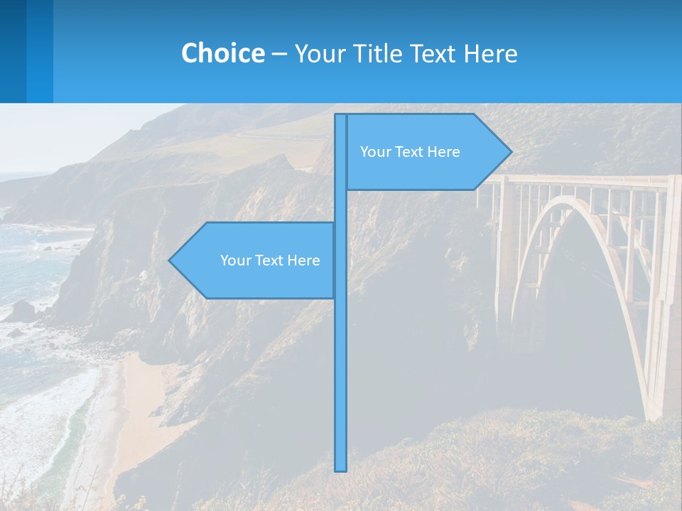 A Bridge Over A Body Of Water With Mountains In The Background PowerPoint Template