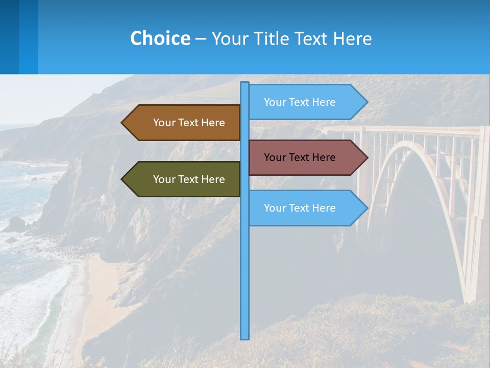 A Bridge Over A Body Of Water With Mountains In The Background PowerPoint Template