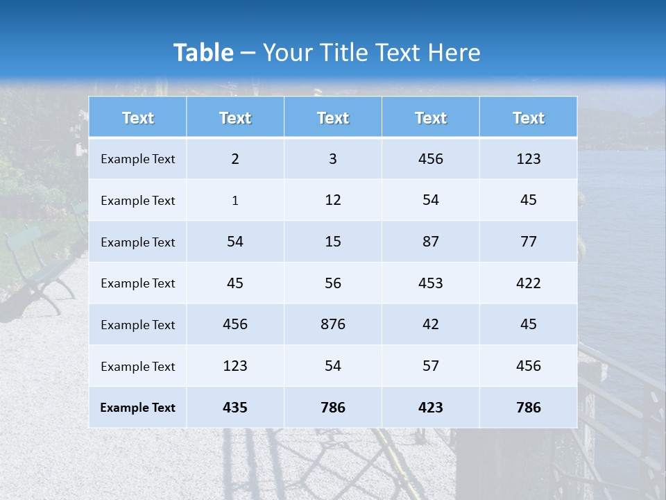 A Stone Walkway Next To A Body Of Water With Mountains In The Background PowerPoint Template