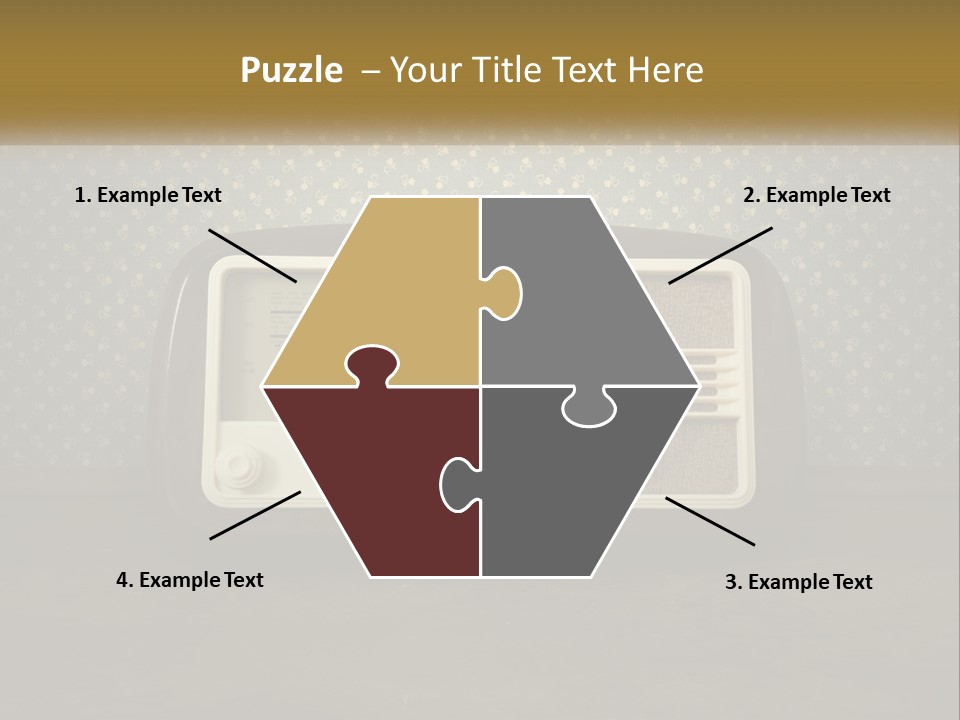 An Old Fashioned Radio Sitting On A Table PowerPoint Template