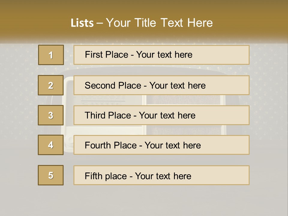 An Old Fashioned Radio Sitting On A Table PowerPoint Template