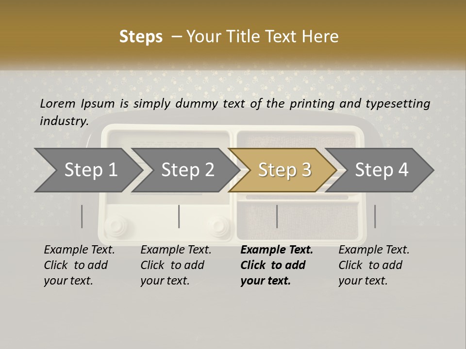 An Old Fashioned Radio Sitting On A Table PowerPoint Template