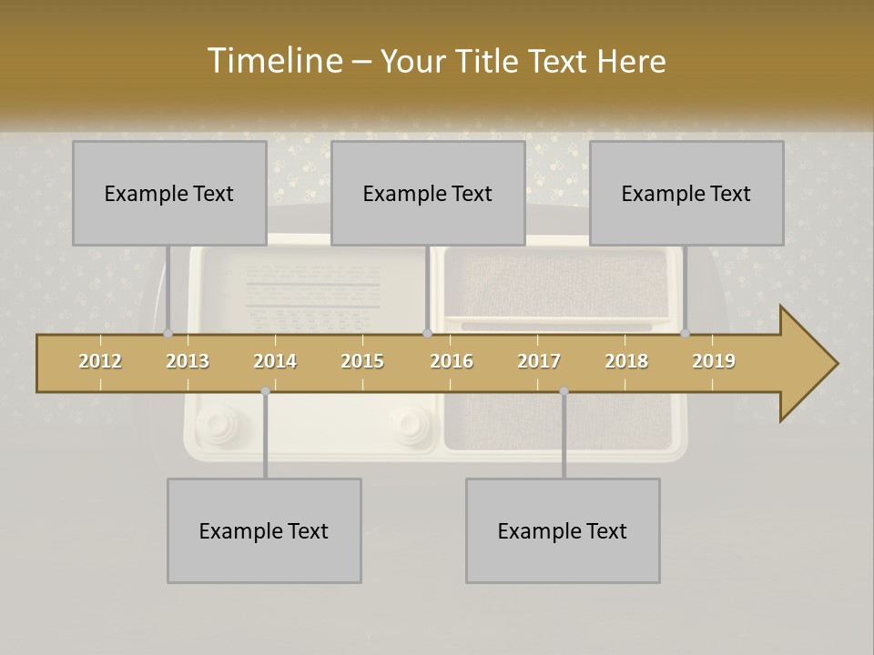 An Old Fashioned Radio Sitting On A Table PowerPoint Template