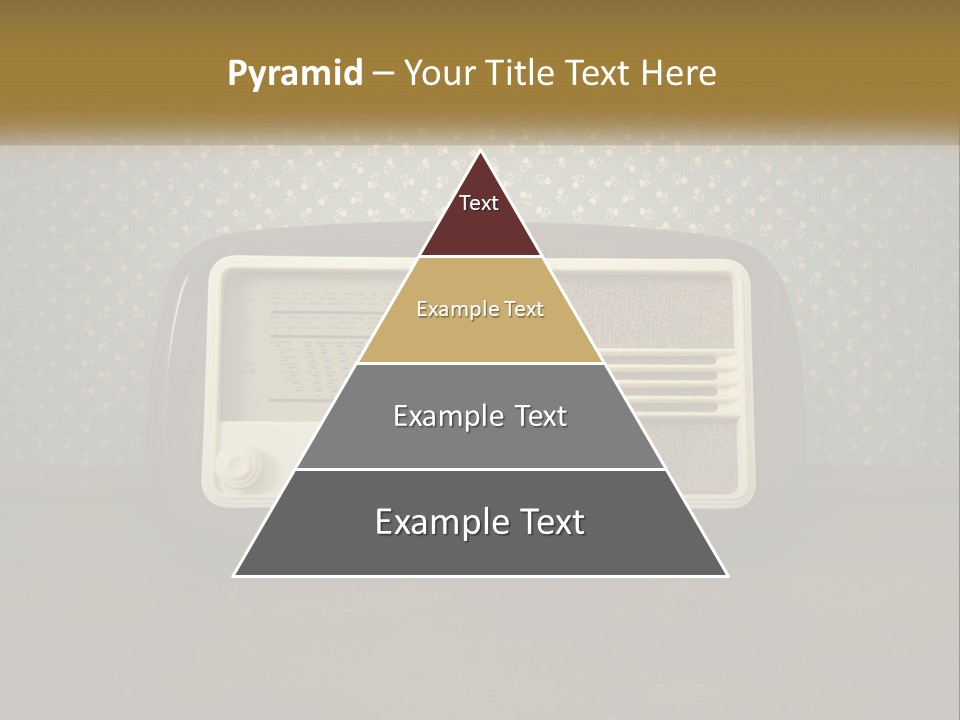 An Old Fashioned Radio Sitting On A Table PowerPoint Template