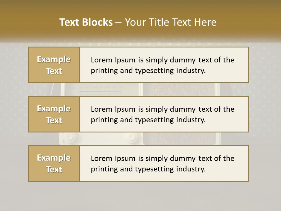 An Old Fashioned Radio Sitting On A Table PowerPoint Template