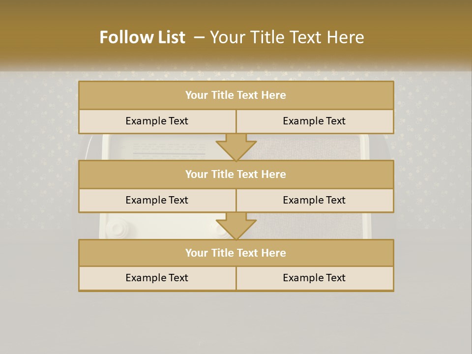 An Old Fashioned Radio Sitting On A Table PowerPoint Template