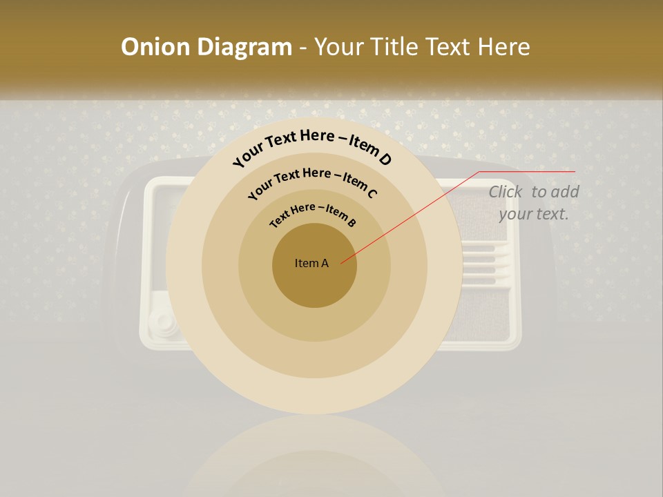 An Old Fashioned Radio Sitting On A Table PowerPoint Template