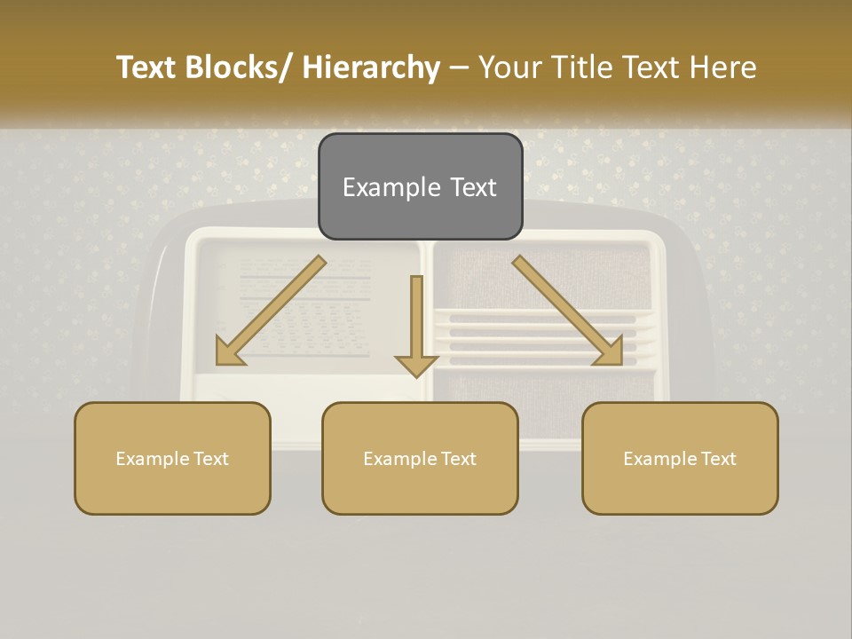 An Old Fashioned Radio Sitting On A Table PowerPoint Template