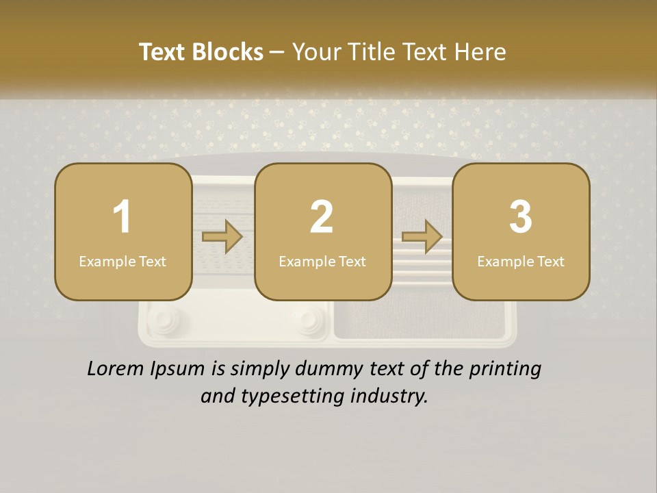 An Old Fashioned Radio Sitting On A Table PowerPoint Template