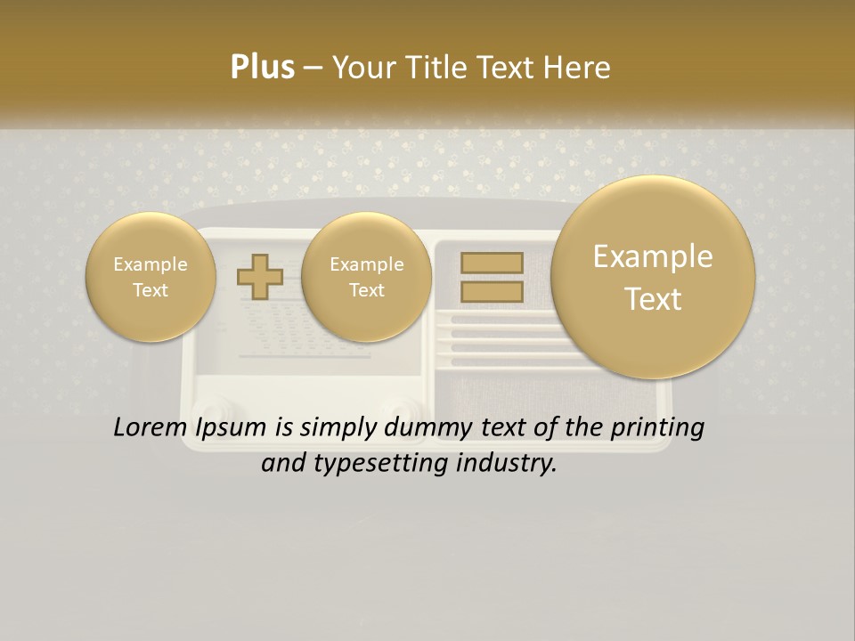 An Old Fashioned Radio Sitting On A Table PowerPoint Template