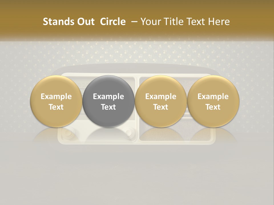 An Old Fashioned Radio Sitting On A Table PowerPoint Template