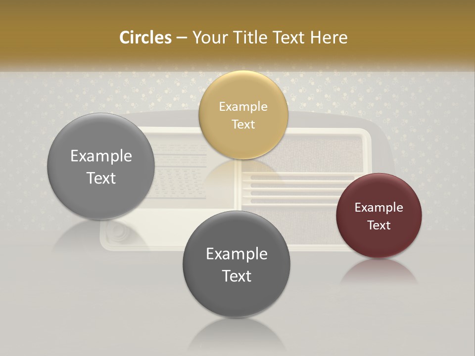 An Old Fashioned Radio Sitting On A Table PowerPoint Template