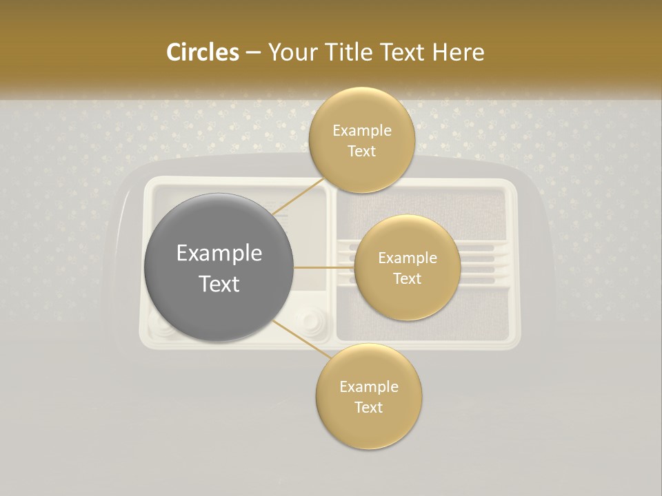 An Old Fashioned Radio Sitting On A Table PowerPoint Template