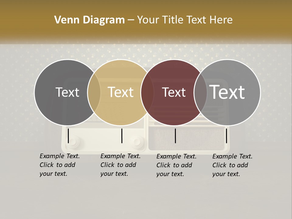 An Old Fashioned Radio Sitting On A Table PowerPoint Template
