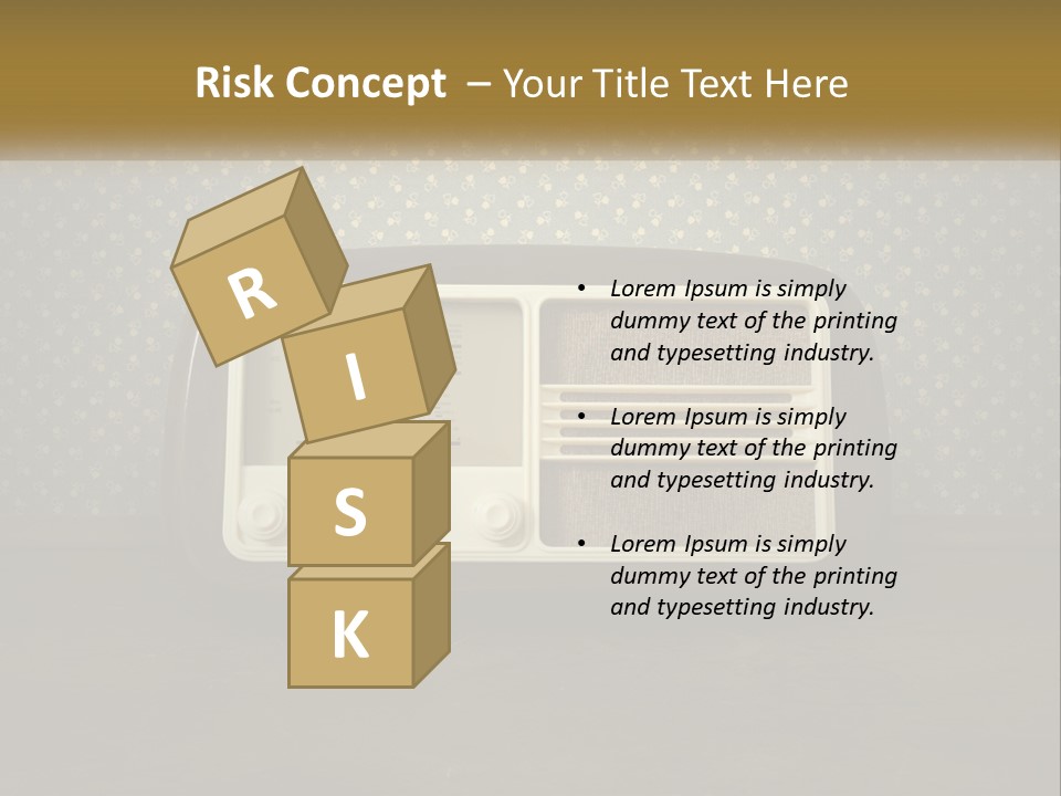 An Old Fashioned Radio Sitting On A Table PowerPoint Template