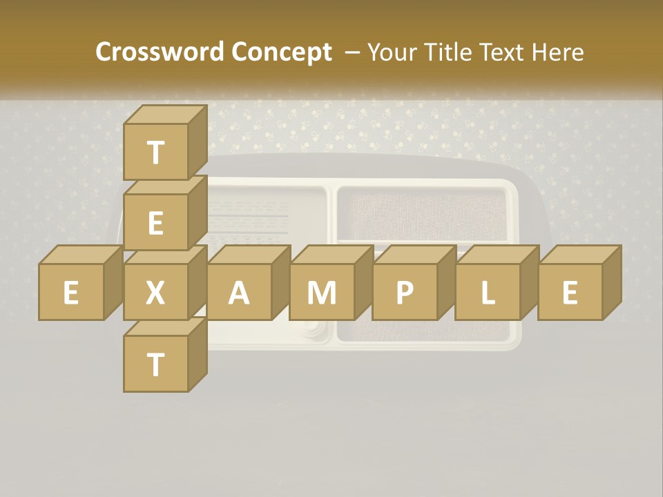 An Old Fashioned Radio Sitting On A Table PowerPoint Template