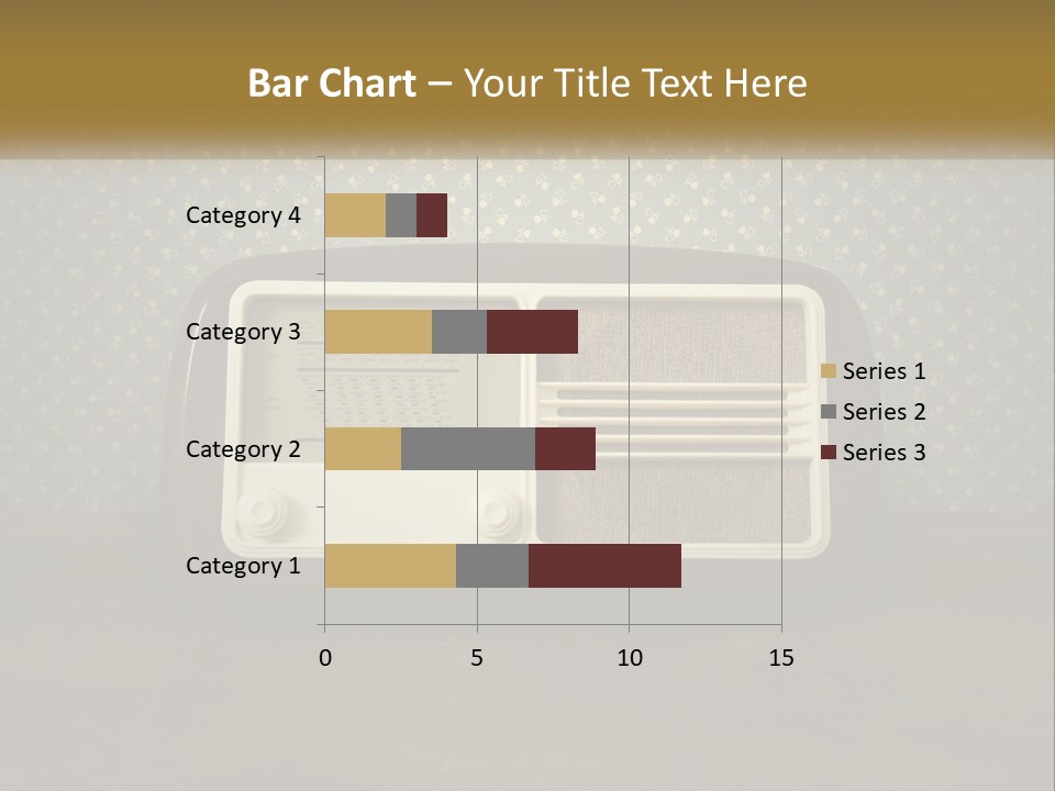 An Old Fashioned Radio Sitting On A Table PowerPoint Template
