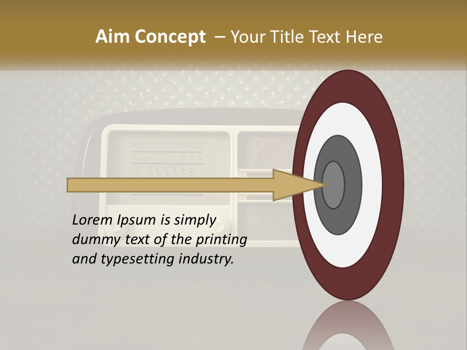 An Old Fashioned Radio Sitting On A Table PowerPoint Template